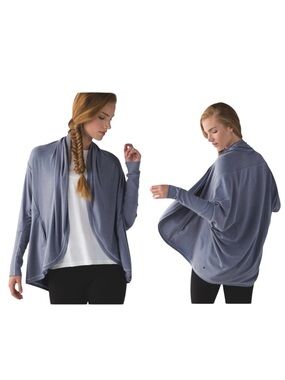Lululemon To & Flow Wrap Oversized Cardigan Stretch Pockets Jacket Stretch Top 6